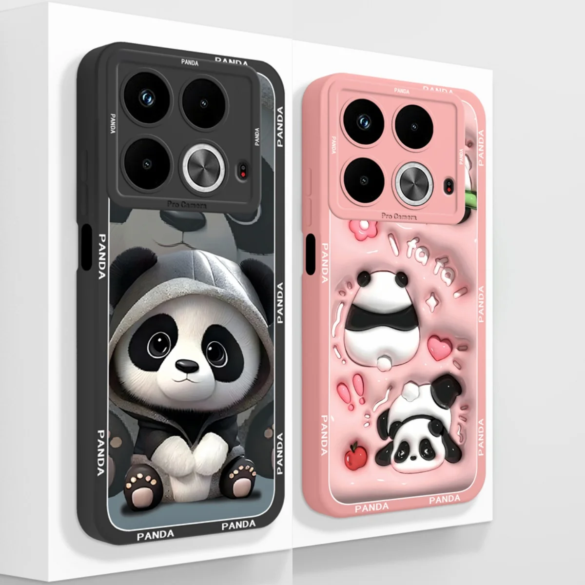 For infinix Note 40 Pro Plus 40X Case Couple Panda Phone Housing For Note40 Note 40X Full Protection Liquid Silicone Back Cover