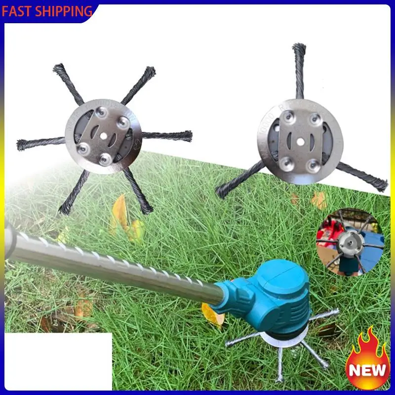 

Especial 2Pcs 6Inches Steel Grass Trimmer Head 6-Cutter Brushcutter Wire Weed Blade For Garden Grass Trimmer Head