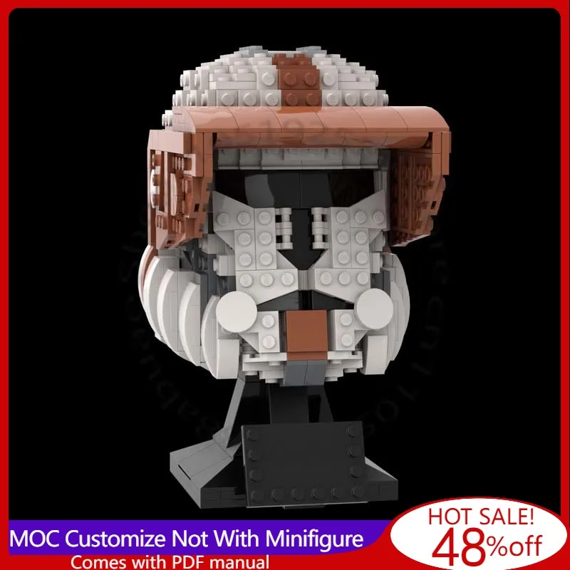 

637 деталей: Шлемы SWTOR - Шлем солдата Републики (Havoc), модульный конструктор MOC, креативная игрушка для самостоятельной сборки, подарок на Рождество