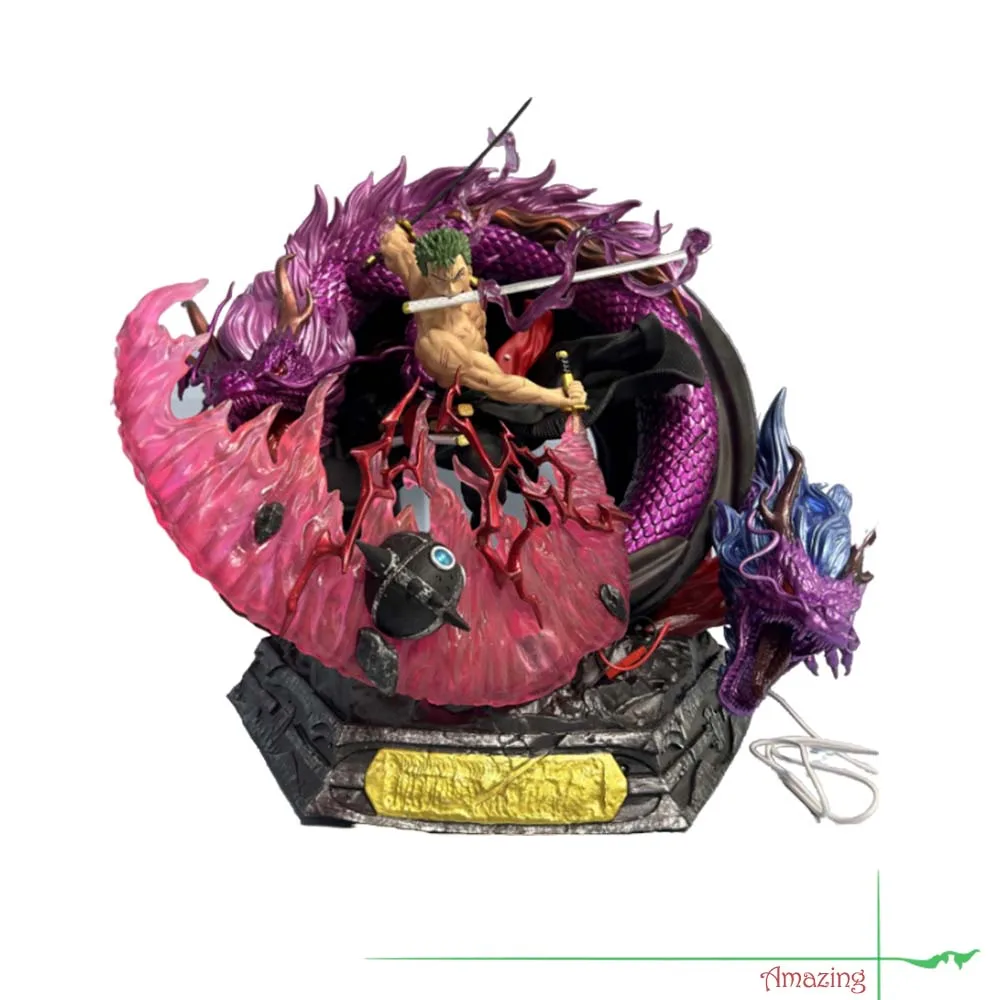 

37CM One Piece Ayo Dragon Series GK Zoro Tornado Super Large Action Figure Collectible Model