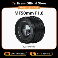 7artisans 50mm F1.8 Lente principal de retrato de gran apertura para Sony E ZEV-10 A6500 A6400 A6000 Fujifx X-T4 X-A1/X-A2 X-A20 Micro 4/3 E-PL1/E-PL2 /E-PL3 E-PL10