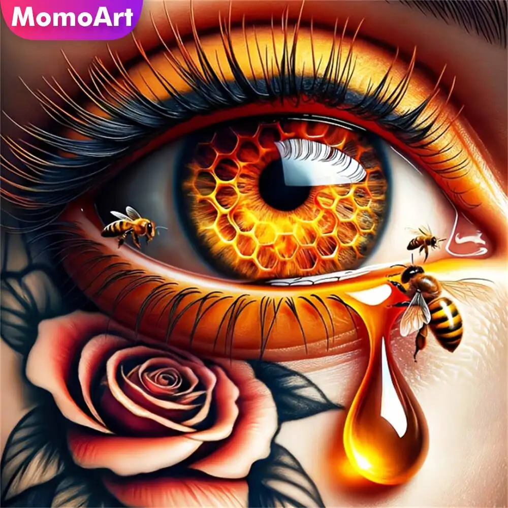 Momoart Bär Diamant Mosaik Tier voller Runde Diamant Malerei Mond Stickerei neue Ankunft handgemachte Hobby