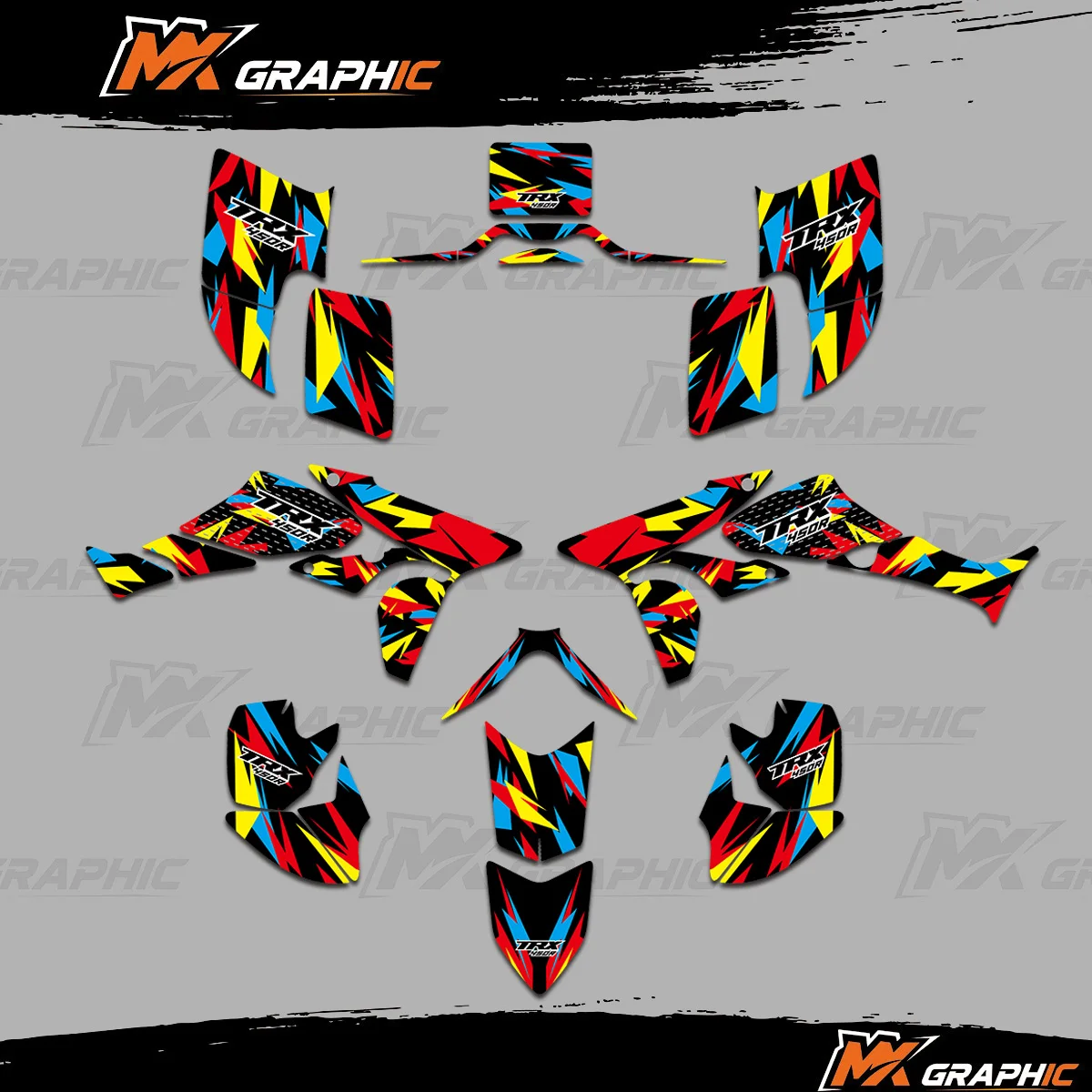 

MXGRAPHIC For Honda TRX450R TRX 450R FourTrax 450 R 2004-2008 2010-2016 ATV Graphic Background Decal Sticker Kit