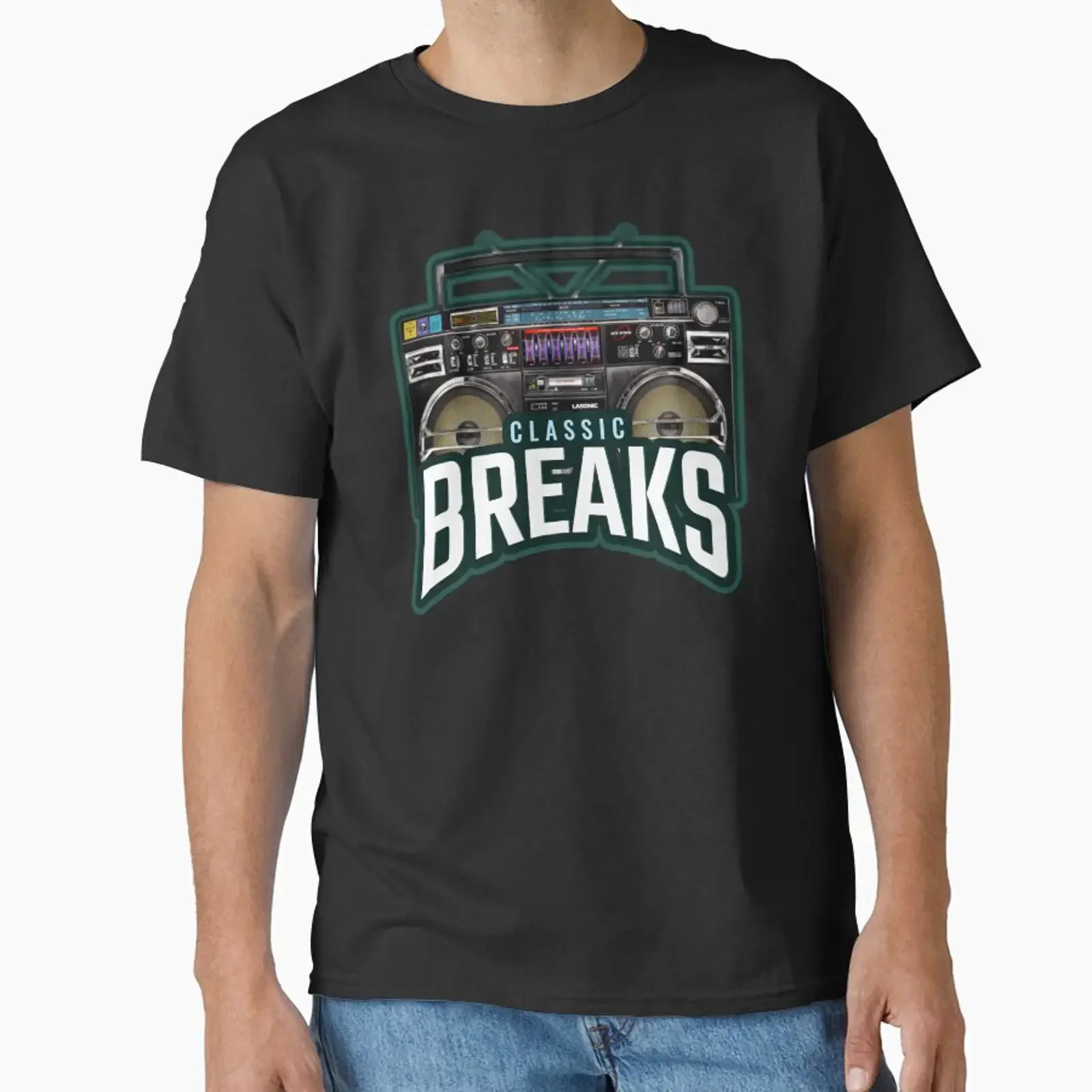 CLASSIC BREAKS boombox T Shirt vintage Washed Versatile Soft Stylish Comfortable designer clothes Casual Slightly Breathable