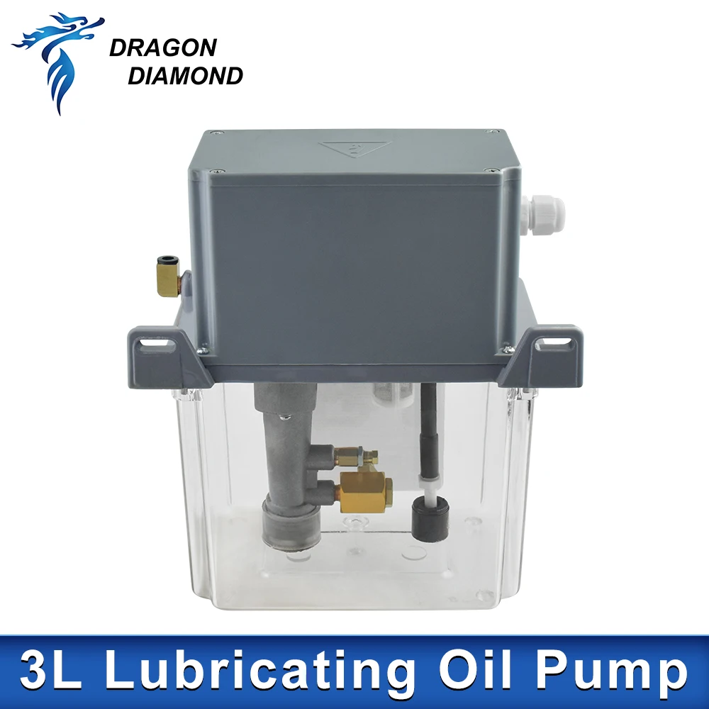 1PC Automatic Lubricating Oil Pump 3L Lubricant Pump 220V with Pressure Gauge CNC Electromagnetic Lubrication Pump