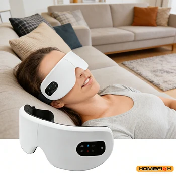 All-in-One Bluetooth Eye Massager with Vibration – Smart Mask with Wireless Charging for…