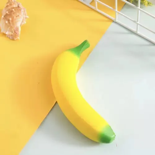 Squishy Banane Stressabbau-Geschenk Niedliche Quetschbare Schreibtisch-Deko zur Angstlinderung Flauschige Langsam Zurückfedernde Squishies Wohndekoration – Detail 2