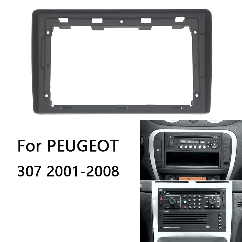 2 Din Car Radio Fascia For CITROEN C2 C3 PEUGEOT 207 307 Auto Stereo Audio Player DVD Panel Dash Kit Frame Center Console Holder