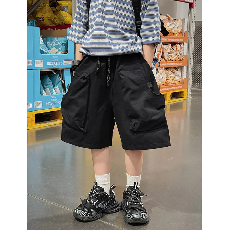 

Baoduo Children's Clothing Boys' Summer Big Workwear with Pocket Shorts 2024 Children's Loose Casual Shorts Cotton Trousers Tide