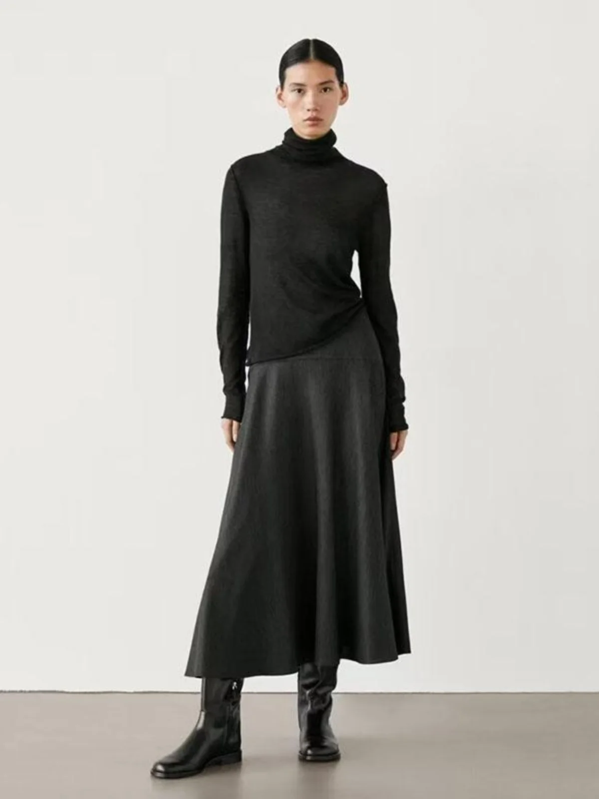 

Женская юбка MD, весна 2025, новая коллекция, легкая, из дышащей ткани, расклешенная юбка миди, юбка А-силуэта для повседневной носки