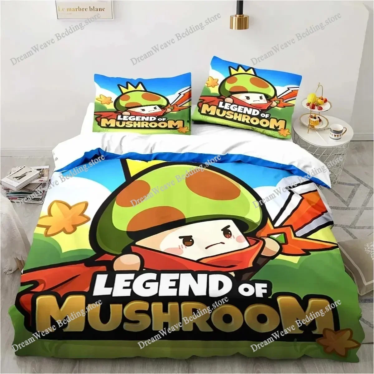 3D Print Anime Game Legend of Mushroom Pattern Duvet Cover Sets Comforter Bed Gift Twin Queen King Size Romantic Home Gift963