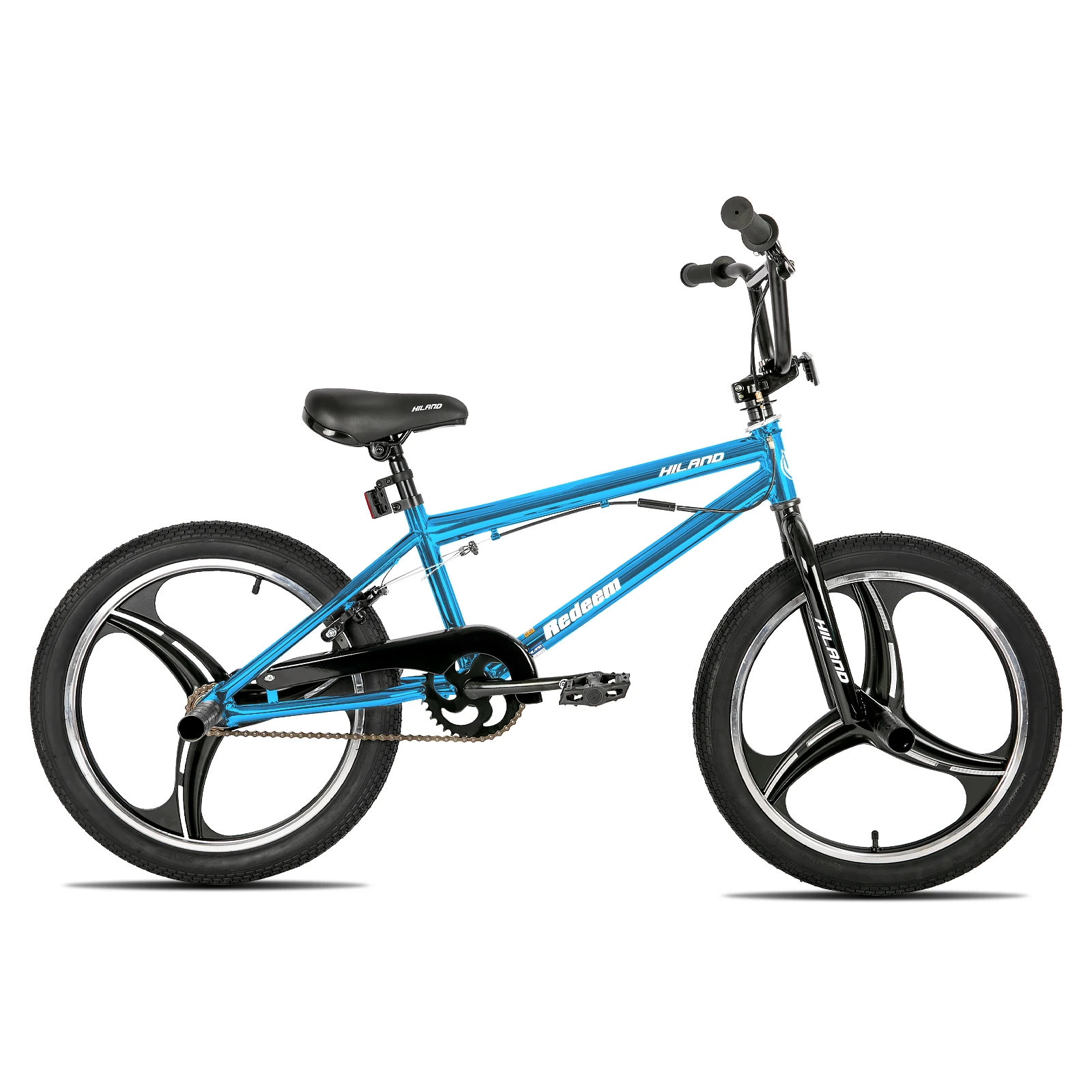 Hiland 20 inch BMX-fiets voor kinderen voor jongens, meisjes van 5-12 jaar, 360 graden rotor Freestyle, 4 haringen Single Speed BMX-fiets voor kinderen