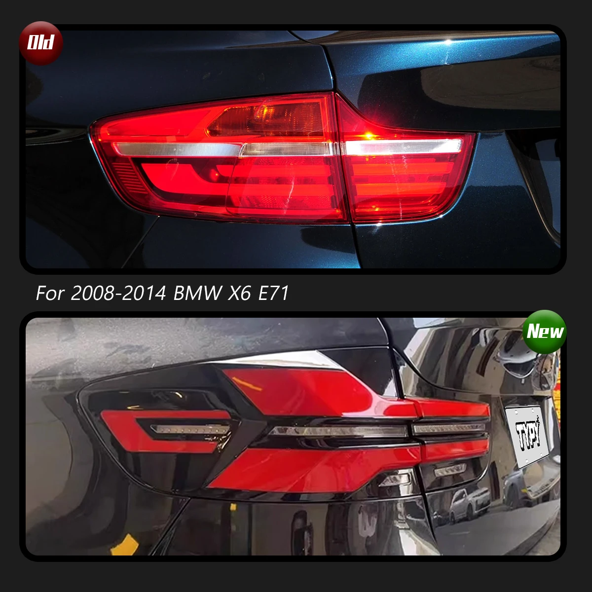 

TYPY Car For BMW X6 E71 Taillight 2007-2014 Upgrade Modified to New DRL Dynamic Turn Signal LED Taillight Auto Accessories