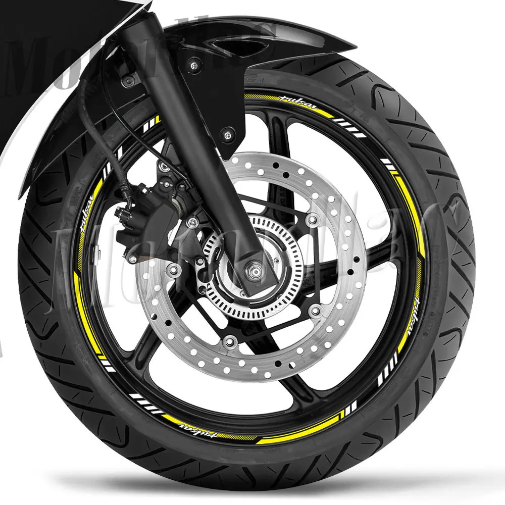 Reflektierende Motorrad-Radaufkleber Felgenstreifen Dekor Zubehör für Bajaj Pulsar NS 400 200 180 160 150 135 125 N250 f250 RS200 – Detail 4