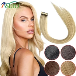 Mini Tape In Human Hair Extensions Real Natural Hair Extension 16
