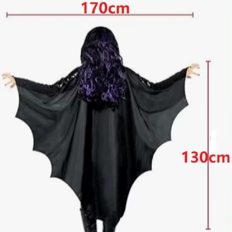 

Костюм-накидка на Хэллоуин для детей и взрослых — черная накидка с комбинезоном и рукавами, тематический наряд для вечеринки и косплея ​ ​