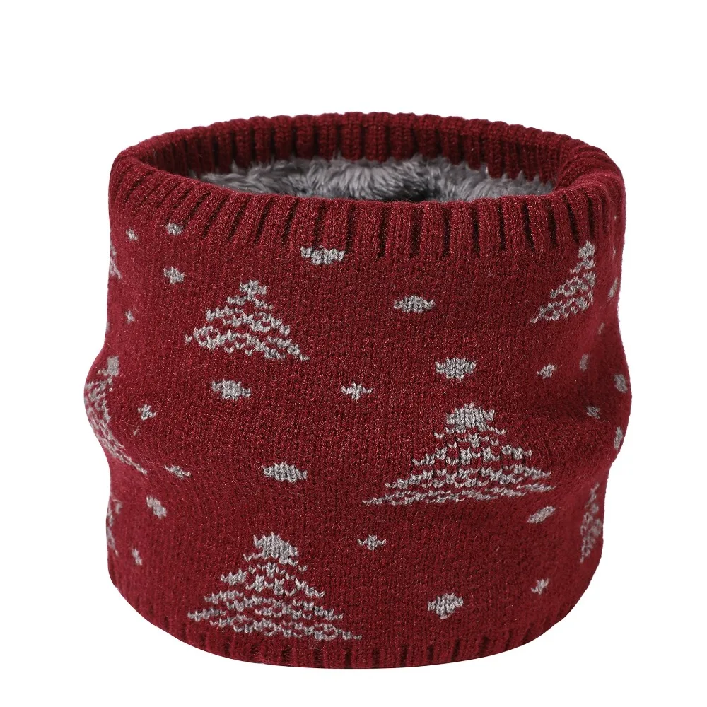 Fashion Christmas gift Neck Warmer Soft Knitted Winter Keep Warm Neck Scarves Men Thickened Lining Cold-proof Collar