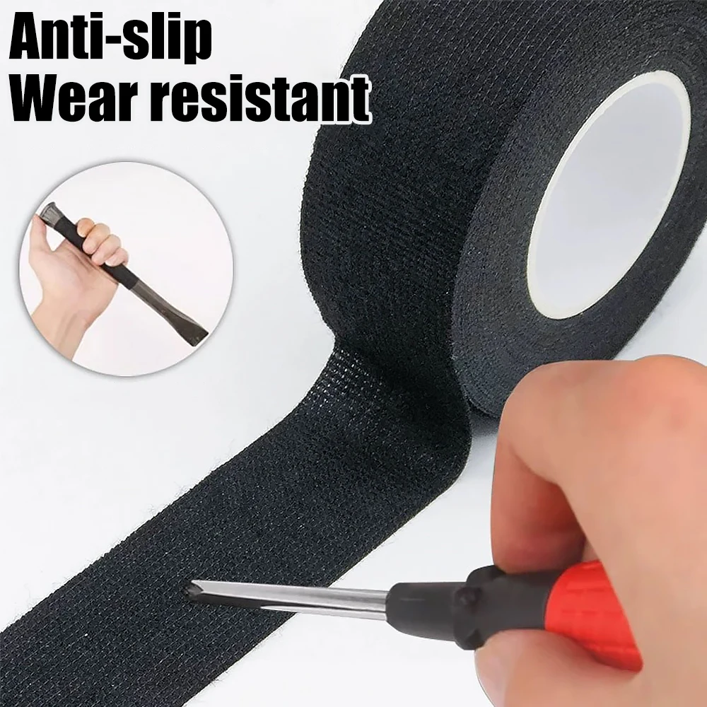 Black Electrician Velvet Tape, Heat-Resistant Insulation Wire Harness Fabric Tape, Cable Wrapping Protection Self-Adhesive Tape