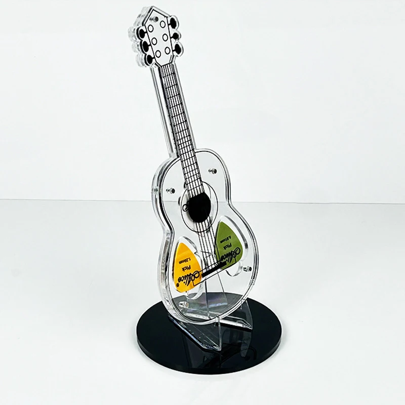 Electric Bass Ukulele Essential; Acrylic Plectrum Storage Holder for Picks