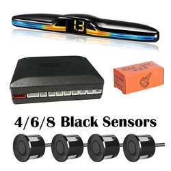 4/6/8 Parking Sensor Kit Car Automobile Reversing Backup Radar Electronics Rear Auto Detector Backing Safe Assistance Kit Buzzer