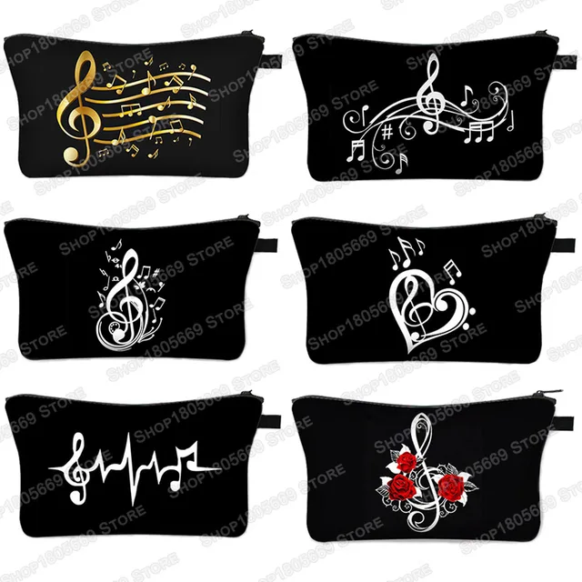 Nuta kobiety kosmetyczka Heartbeat ECG kobiety kosmetyczka przenośna szminka podpaska higieniczna przechowywanie kosmetyczki torby do podróży