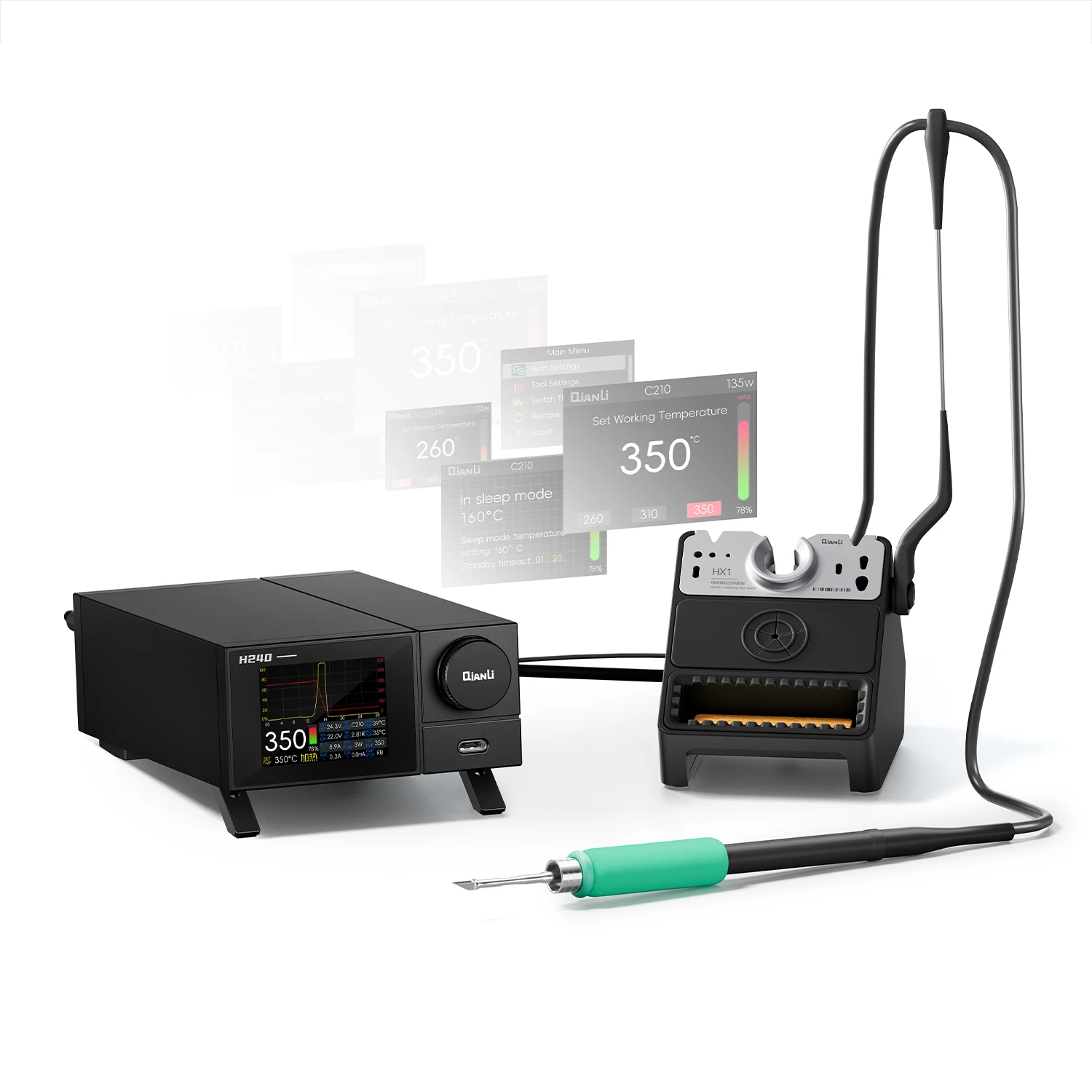 Qianli H240 Smart Soldering Station Precision Temperature Control 240W High-power Power Supply Mobile Phone Tablet Repair