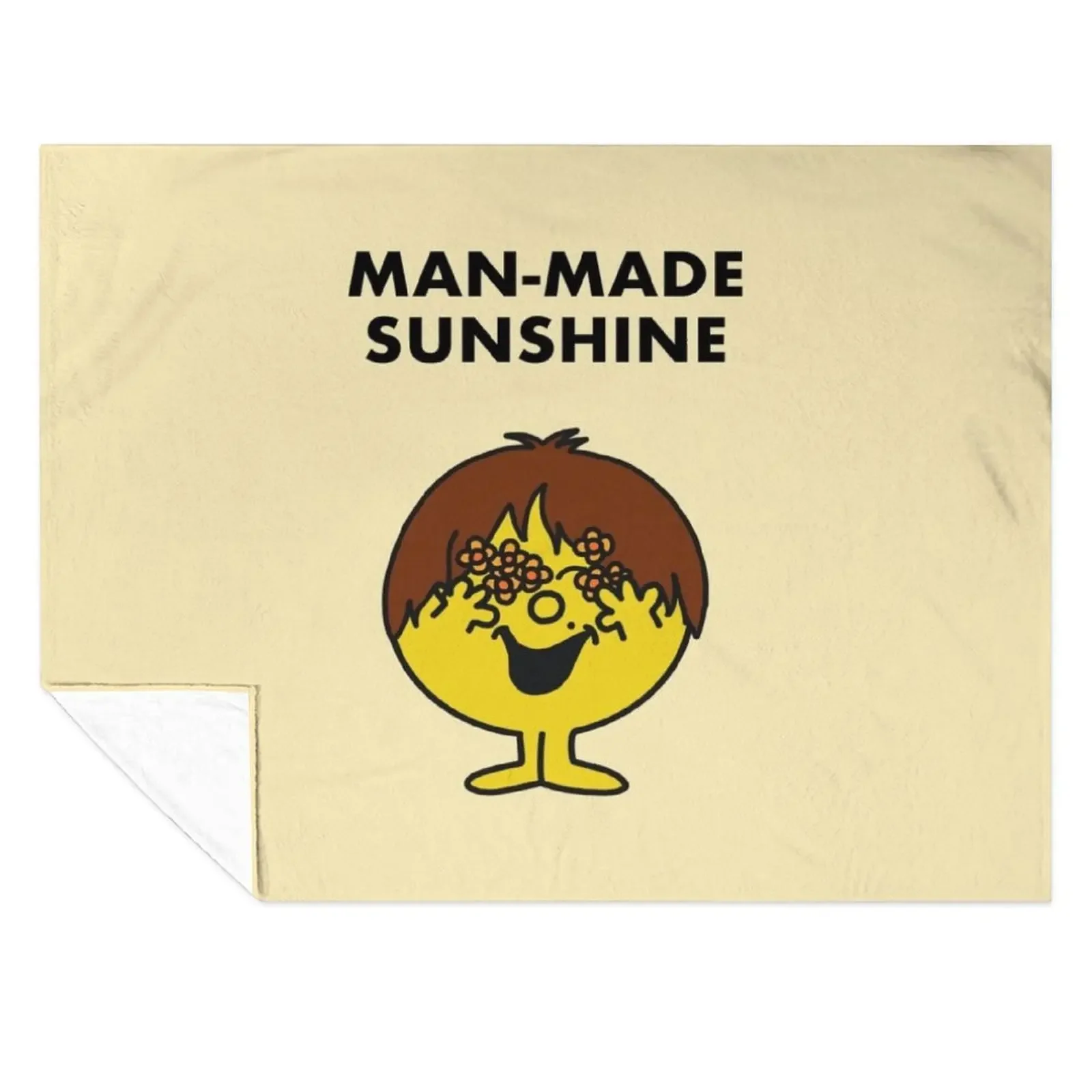 

Man Made Sunshine Throw Blanket Kid'S Multi-Purpose Polar Flannel Fabric Blankets