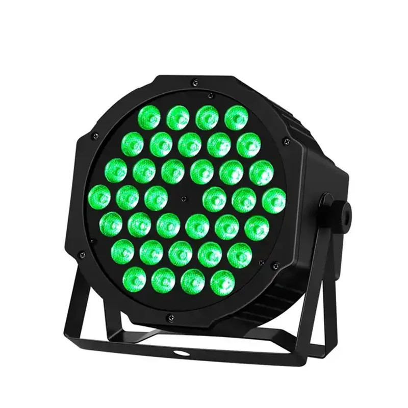 Imagem -04 - Full Color Rgb Led Flat Par Luz Som Ativado Controle Dmx512 dj Disco Bar Party Luzes Led Palco Luz Show 36w