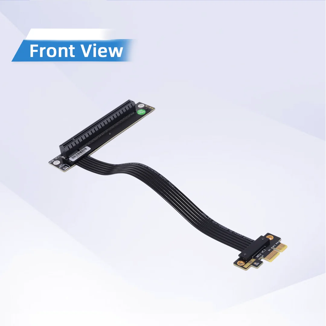 ADT-Link M13UR PCIe 4.0 x1 to x16 270° Up Bend Right Angle Extension Cable A-card N-card Compatible for RTX3090 RX6800xt