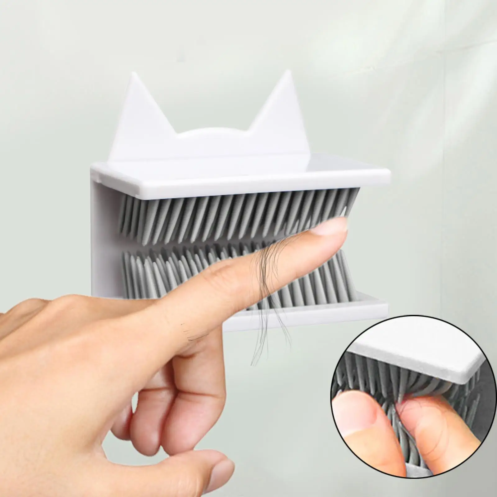 Shower Hair Catcher Wall Hair Collector Easy Cleaning Drain Protector for Bathtub Household Sink White