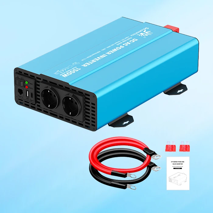 1500W Pure Sine Wave Car Power Inverter | 12V DC to 110V/220V AC | RV/Truck/Outdoor Converter Fast Charge Overload Protection