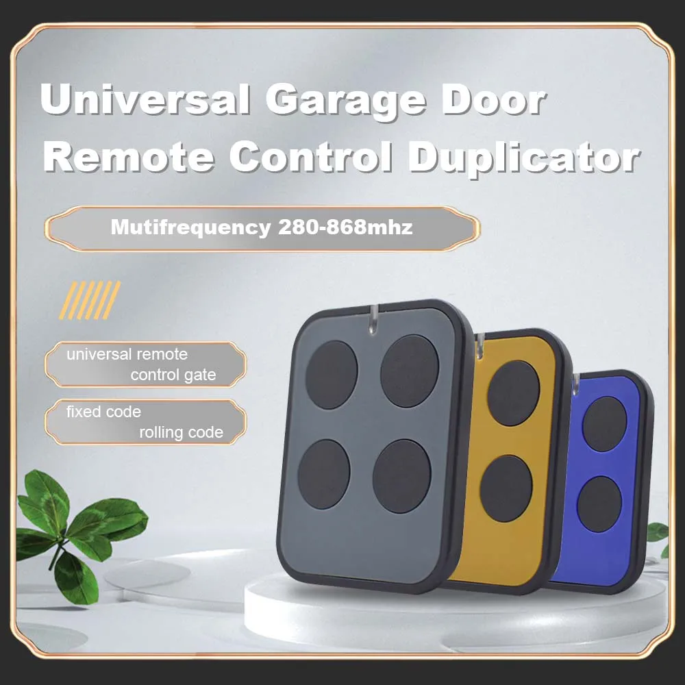 

Self-copying Multifrequency 280-868mhz Garage Remote Door Commands Remote Control Duplicator Electronic Gate Control Controller