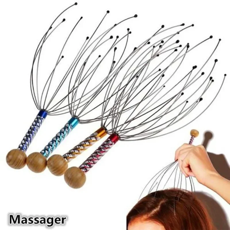 5PCS Head Neck Scalp Massager Massage Octopus Equipment Stress Release Relax Tool
