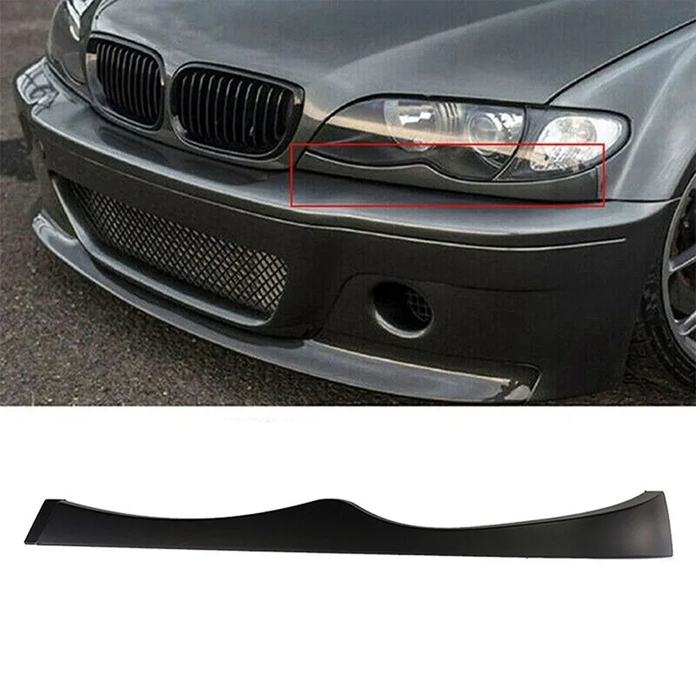 Car Front Head Lamp Upper Molding Filler Trim For BMW E46 4‑Door 2002‑2005 Headlight Eyelid Cover Exterior Replacement Trim Part
