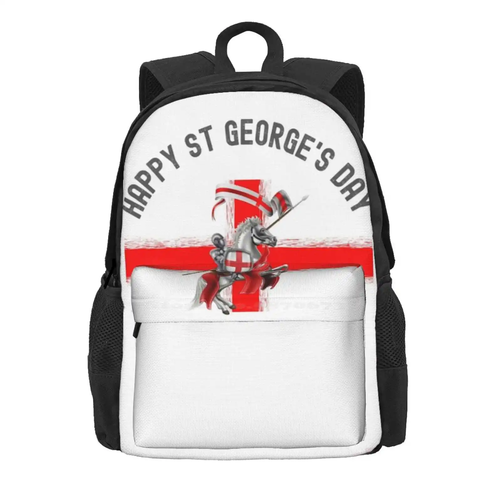 Happy St. George'S Day Hot Sale Schoolbag Backpack Fashion Bags England Knight Patron Saint 23 April St Georges Day English