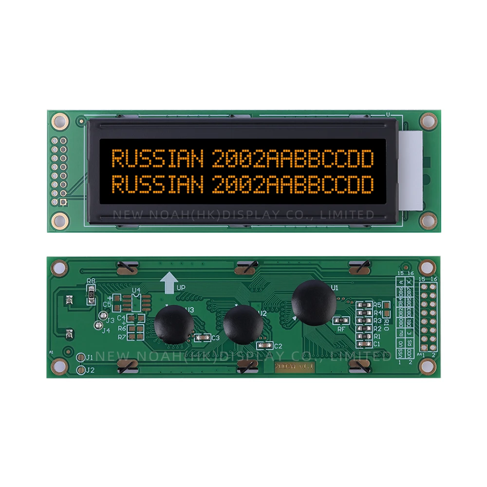 Russian BTN Black Film Orange 2002A Liquid Crystal Display 2002 2.6 Inches 2-Line Character Screen Support Customization