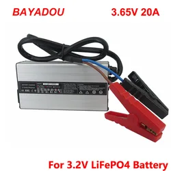 3.65V 20A Lifepo4 Fast Charger For 1S 3.2V 3.3V LFP Energy Storage Solar Iron Phosphate RV Battery Cell Smart Charger 3.65 Volt