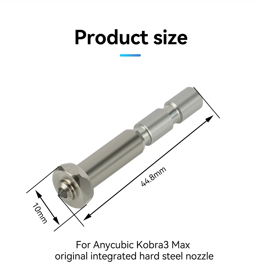 Pour Anycubic Kobra 3 Max buse Hotend Kobra 3 Max Combo buse d'échange rapide en acier trempé 0.4 0.6 0.8 Kobra 3 Max accessoires