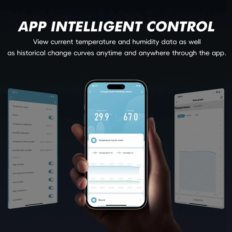 M05K WIFI Temperature And Humidity Sensor Furnishing Temperature And Humidity Detector Intelligent Temperature Humidity Alarm