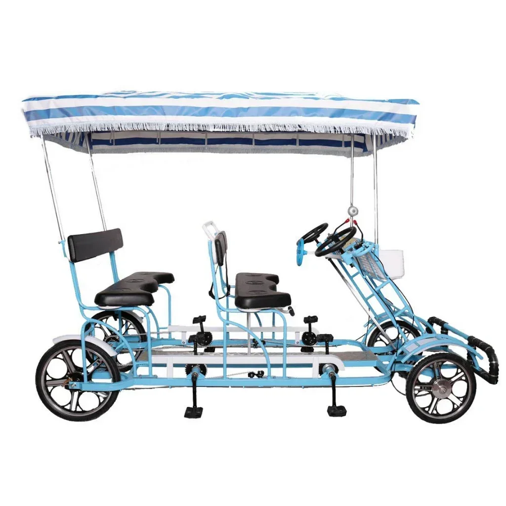 Hot Sale Sightseeing Four Wheels Quadricycle Surrey 4 People Bike