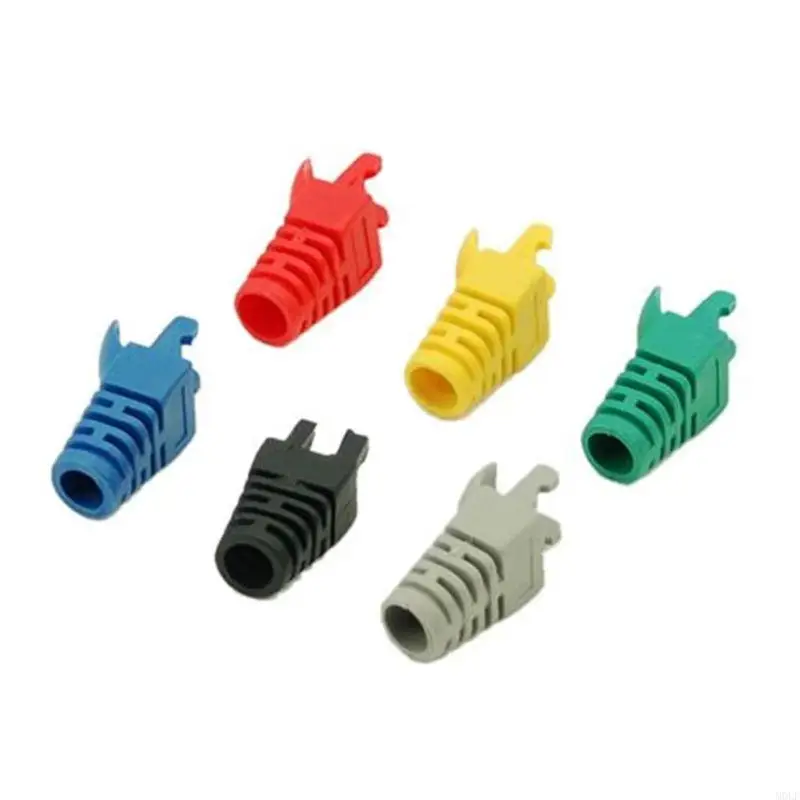 

MOLF Rj45 Ethernet Cable Strain Relief Boot Cover Mixed Color 10/50 Pcs