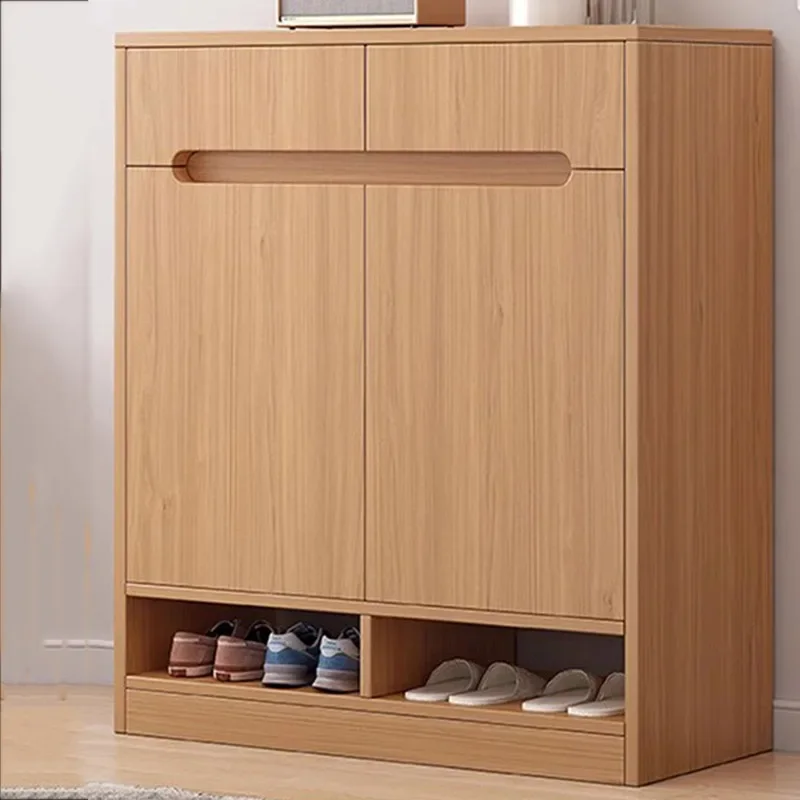 

Entrance Wooden Shoes Storage Organised Japanese Space Saving Shoes Cabinets Living Room Portascarpe Entrance Furniture XG0015