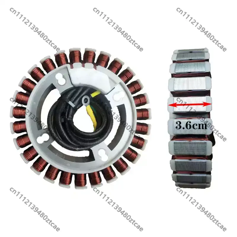 24V 48V 60V 72V Built-in Motor Stator Coil Range Extender Generator Stator Replacement Accessory For Parking Generator
