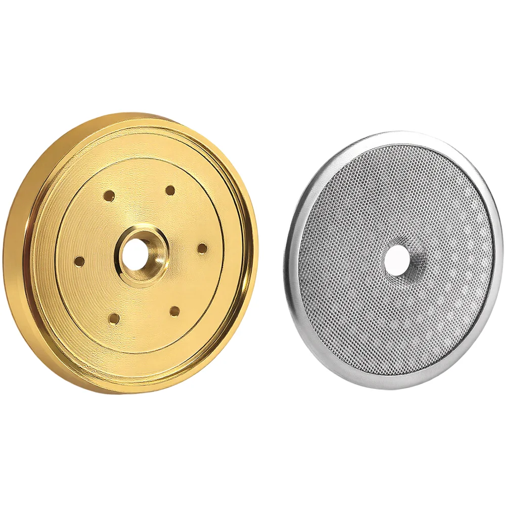 Coffee Machine Water Distributor Plate for Sanremo Compatible Units Stainless Steel Gold Shower Head with Mesh and O Ring Set