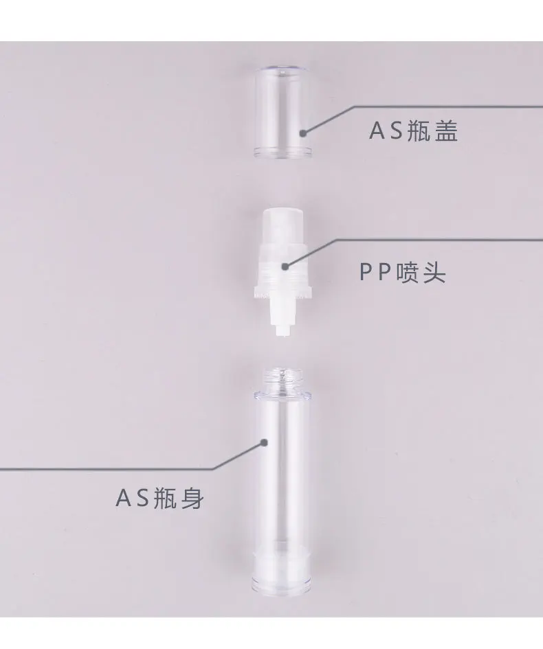 1pcs 5ml 10ml 15ML ล้างเติม Airless ปั๊มสูญญากาศครีมโลชั่นแบบพกพาขวดตัวอย่างบรรจุสําหรับอุปกรณ์อาบน้ํา