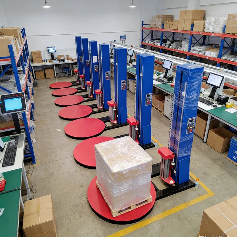 Customized Pallet Wrapping Machine Plastic Stretch Film Baler Packaging Machine Cargo Wrapper for Logistics Shipping Storage