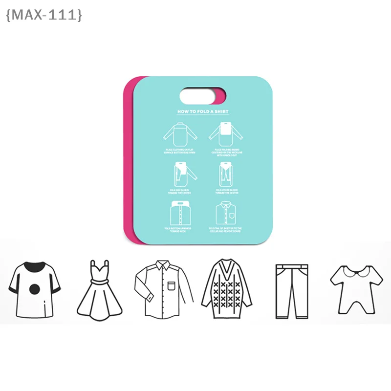【MAX-111】Closet Organizer & Laundry Folder - Multi-Size Shirt Folding Board for T-Shirts, Dresses, Child/Adult Clothes Storage