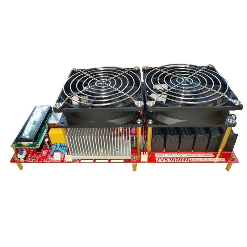 3000W 55A ZVS High Frequency Induction Heating Module Full Kit Water Cooling Coil Pump Power Supply DIY Heating Equipment