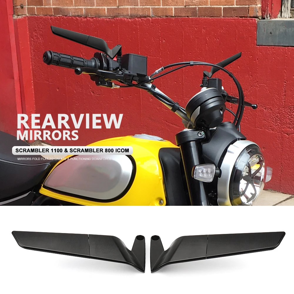 New Motorcycle Accessories Rear View Side Mirror Kit Rearview Mirrors For Ducati Scrambler 800 Icom 2021- SCRAMBLER 1100 2019-