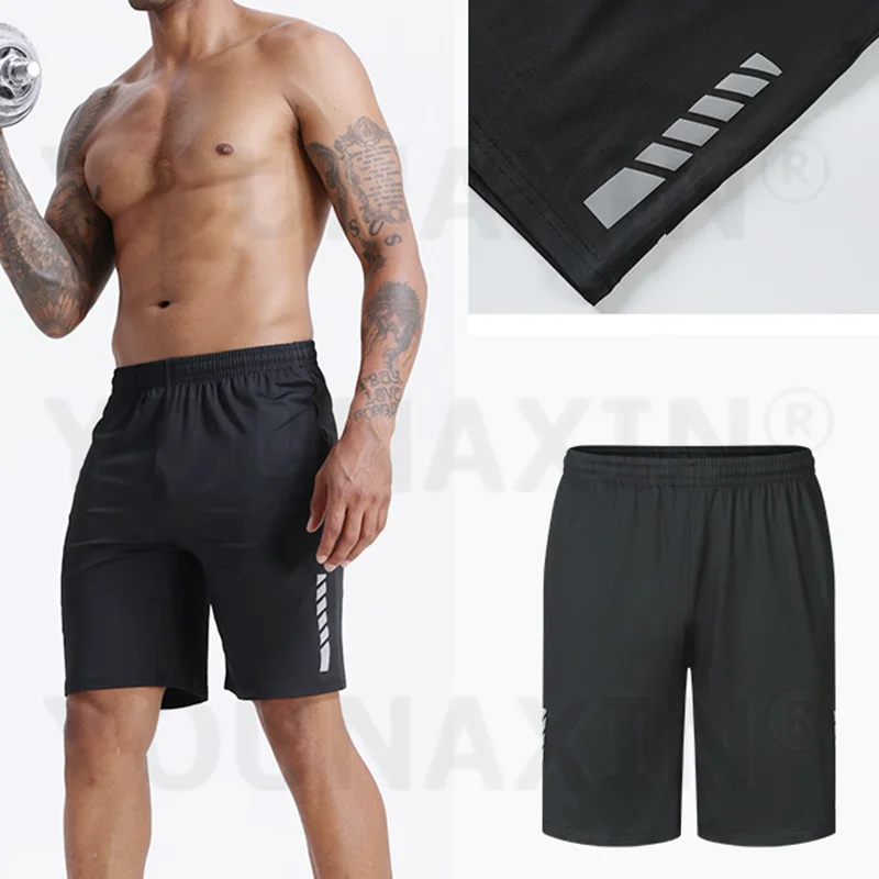 

Men Loose Running Sports Shorts Fitness Shorts With Pocket Quick-drying Ice Silk Training Basketball Shorts S M L XL 2XL 3XL 4XL